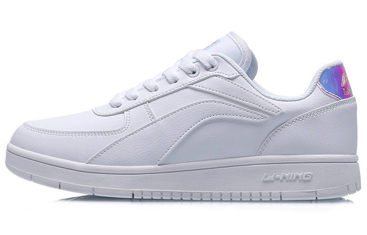 Li-Ning Li Ning Slip Resistant Abrasion Resistant Cushioning Low top Skateboard Shoes Women's Laser White