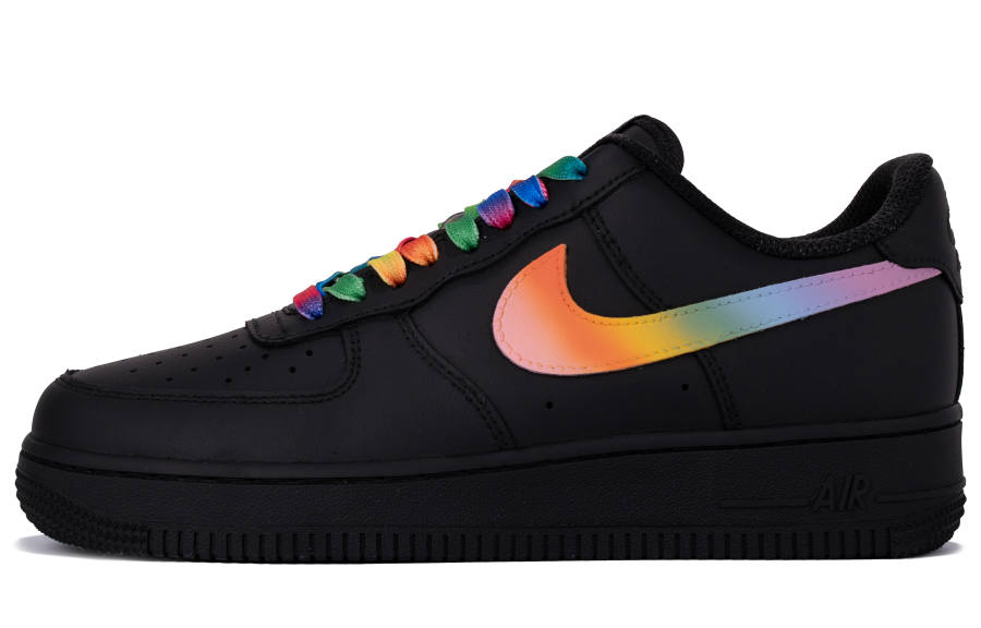 Nike Nike Air Force 1 Dazzling Color BBL Low top Skateboard Shoes Women's Black Pink