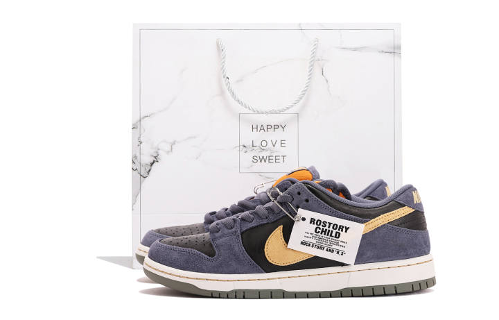 Nike Nike Dunk SB Abrasion Resistant Abrasion Resistant Low top Skateboard Shoes Unisex Blue Black
