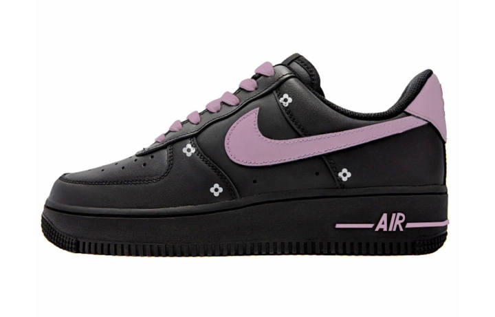 Nike Nike Air Force 1 Berry Heart Raspberry Slip Resistant Low top Skateboard Shoes Unisex Black Pink