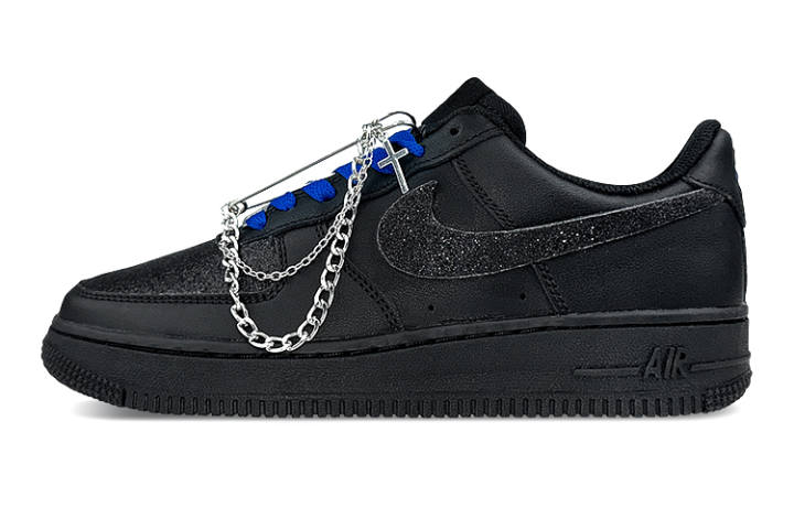 Nike Nike Air Force 1 Low 07 Air Force 1 Low top Skateboard Shoes Men's Blue Black
