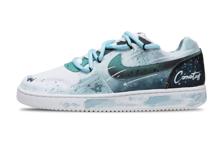Nike Nike EBERNON Diopside Comet Slip Resistant Abrasion Resistant Low top Skateboard Shoes Men's Blue White