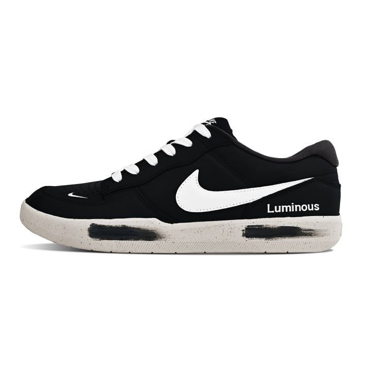 Nike Nike SB Force 58 Versatile Abrasion Resistant Lightweight Low top Skateboard Shoes Unisex Black White