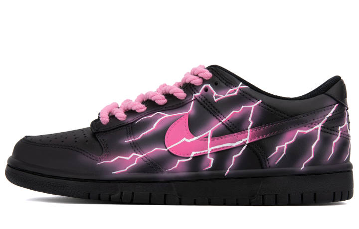 Nike Nike Dunk Low top Skateboard Shoes Unisex Black Pink