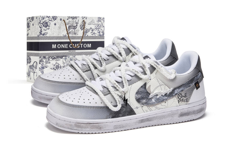Nike Nike Court Borough 2 Nautical Storm Cushioning Abrasion Resistant Low top Skateboard Shoes Men's Gray