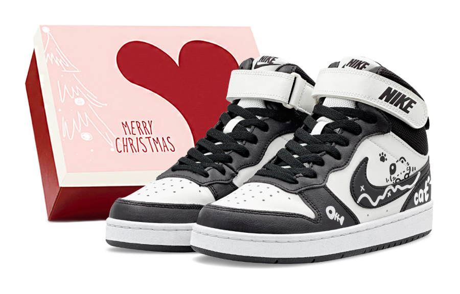 Nike Nike Court Borough 2 Couple's, Kitten Manual, Anti Aging, Cute, Fashion Versatile Abrasion Resistant Abrasion Resistant