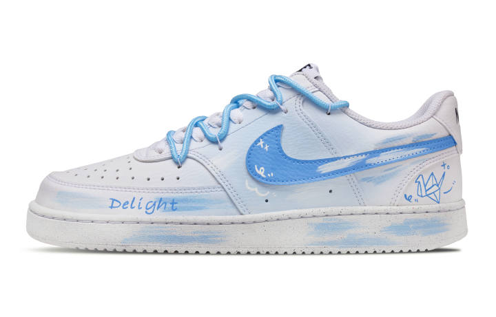Nike Nike Court Vision 1 Slip Resistant Balance Low top Skateboard Shoes Men's Light Blue