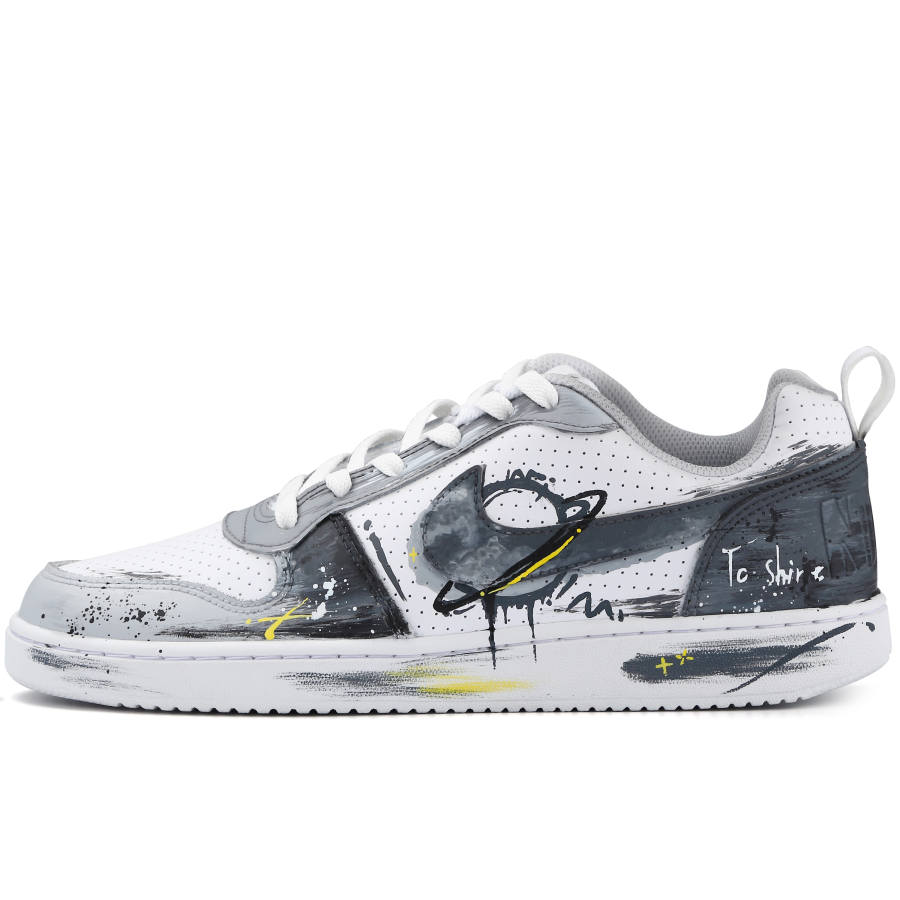 Nike Nike Court Borough Xingji Plan Slip Resistant Abrasion Resistant Low top Skateboard Shoes Men's Black Gray