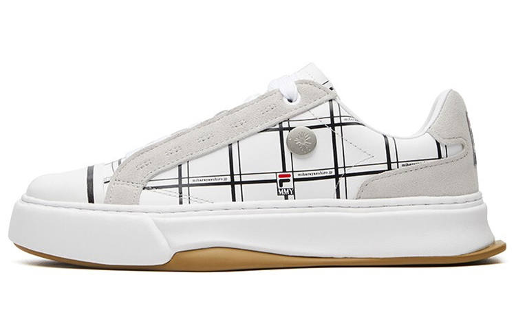 FILA FUSION Canvas Shoes 'White CheckeRed' Women's