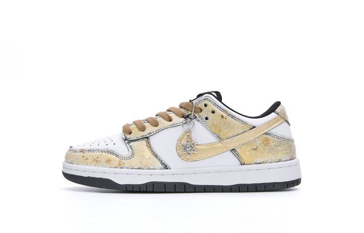 Nike Nike Dunk Gold Eye Cushioning Low top Skateboard Shoes Unisex Gold