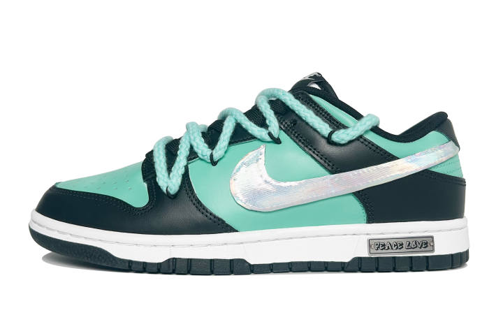 Nike Nike Dunk Tracking And Tracing Abrasion Resistant Low top Skateboard Shoes Unisex Black Green