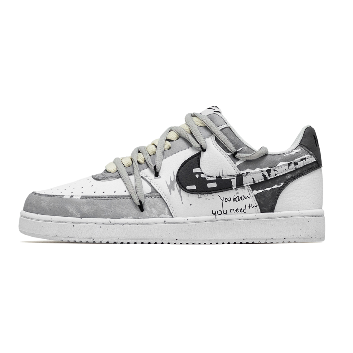 Nike Nike Court Vision 1 Low top Skateboard Shoes Men's Gray White