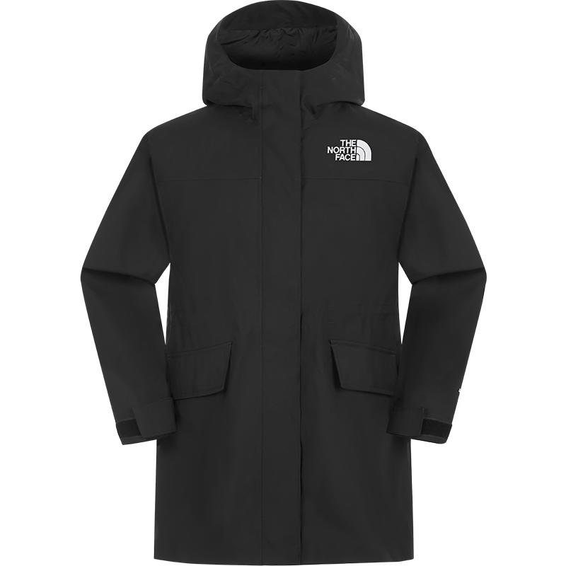 THE NORTH FACE Windbreaker Jackets Women's JK3/Black Hooded Moderate Hard Shell