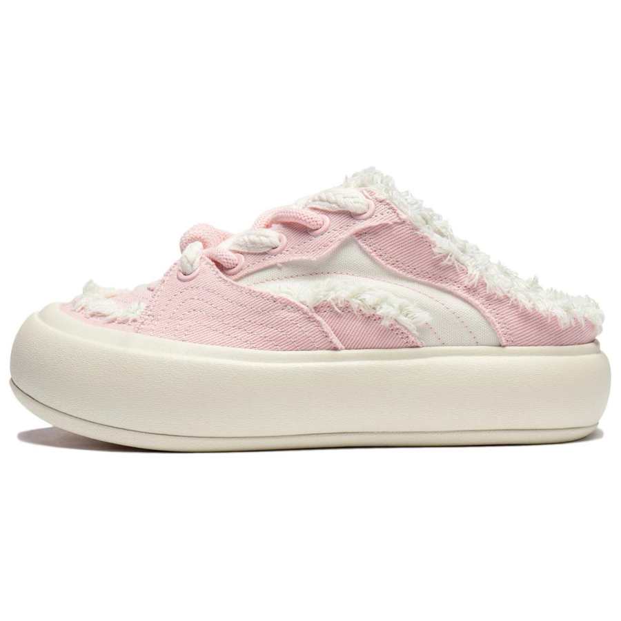 Li-Ning Li Ning Slip Resistant Cushioning Low top Skateboard Shoes Women's Pink White