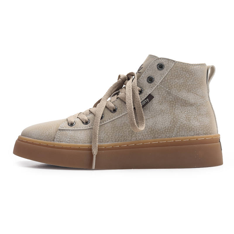 Jifffly Slip Resistant Abrasion Resistant High top Skateboard Shoes Unisex Brown
