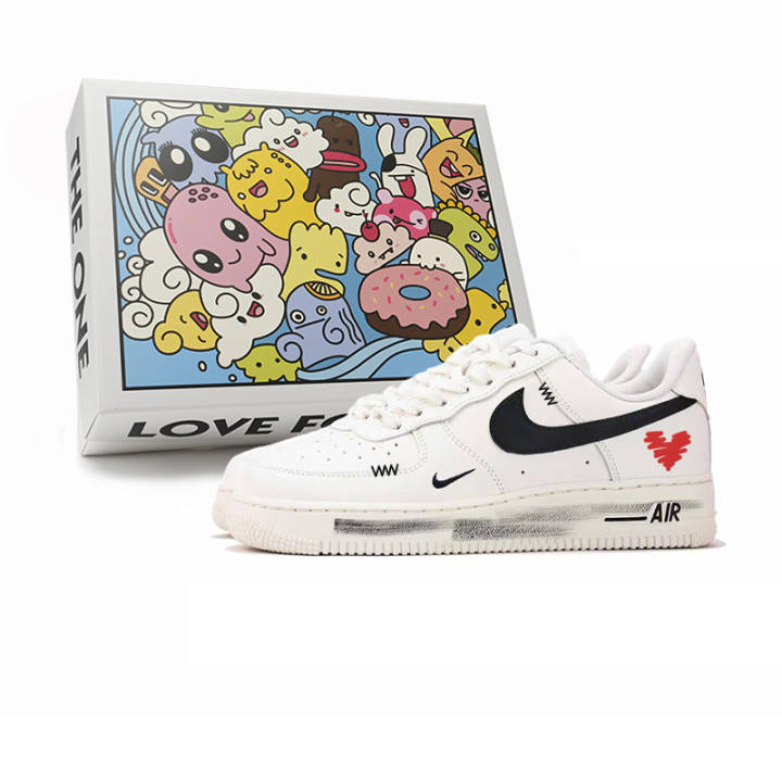 Nike Nike Air Force 1 Low top Skateboard Shoes Unisex White Black