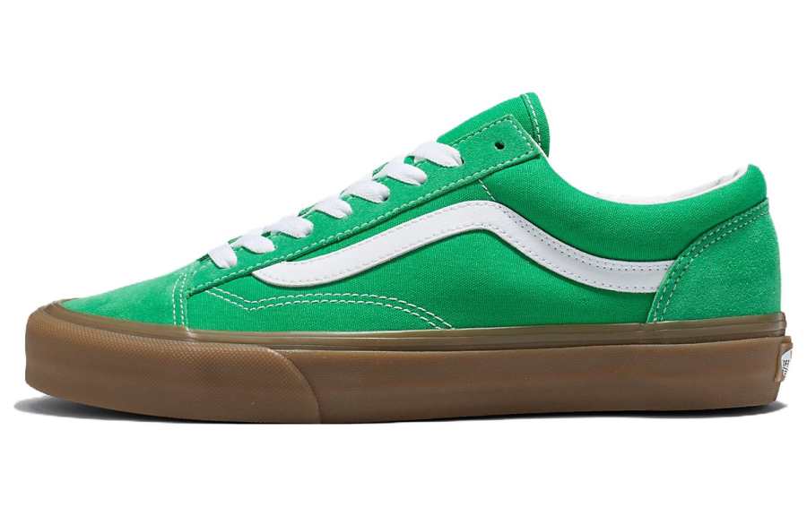 Vans Style 36 Gum Abrasion Resistant Low top Skateboard Shoes Unisex Green Brown