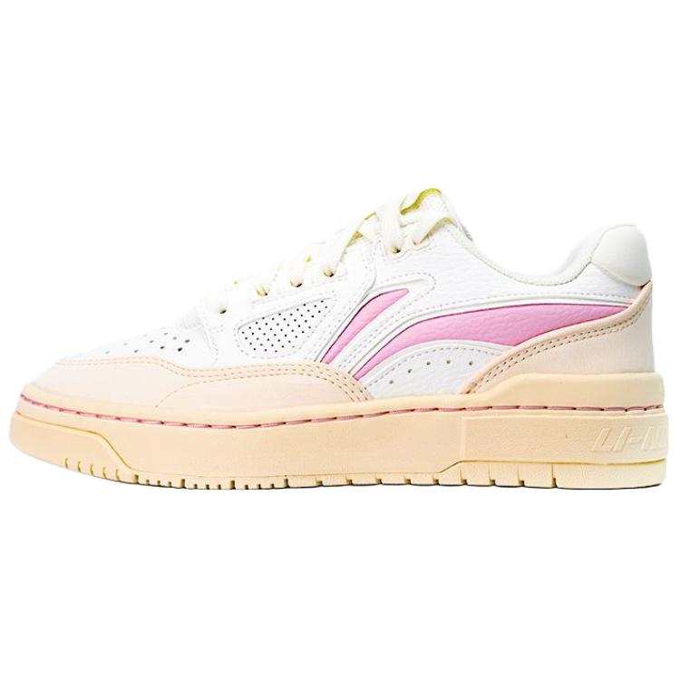 Li-Ning Li Ning Rising Stars Skateboard Shoes Unisex Low Top Ivory/Azure Pink