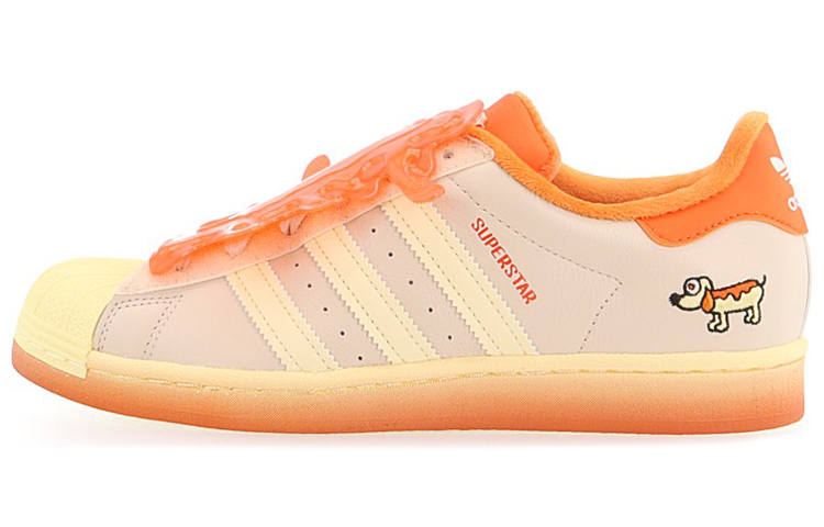 Adidas Originals x Melting Sadness SUPERSTAR Messy Synthetic Leather Cushioning Low top Skateboard Shoes Unisex