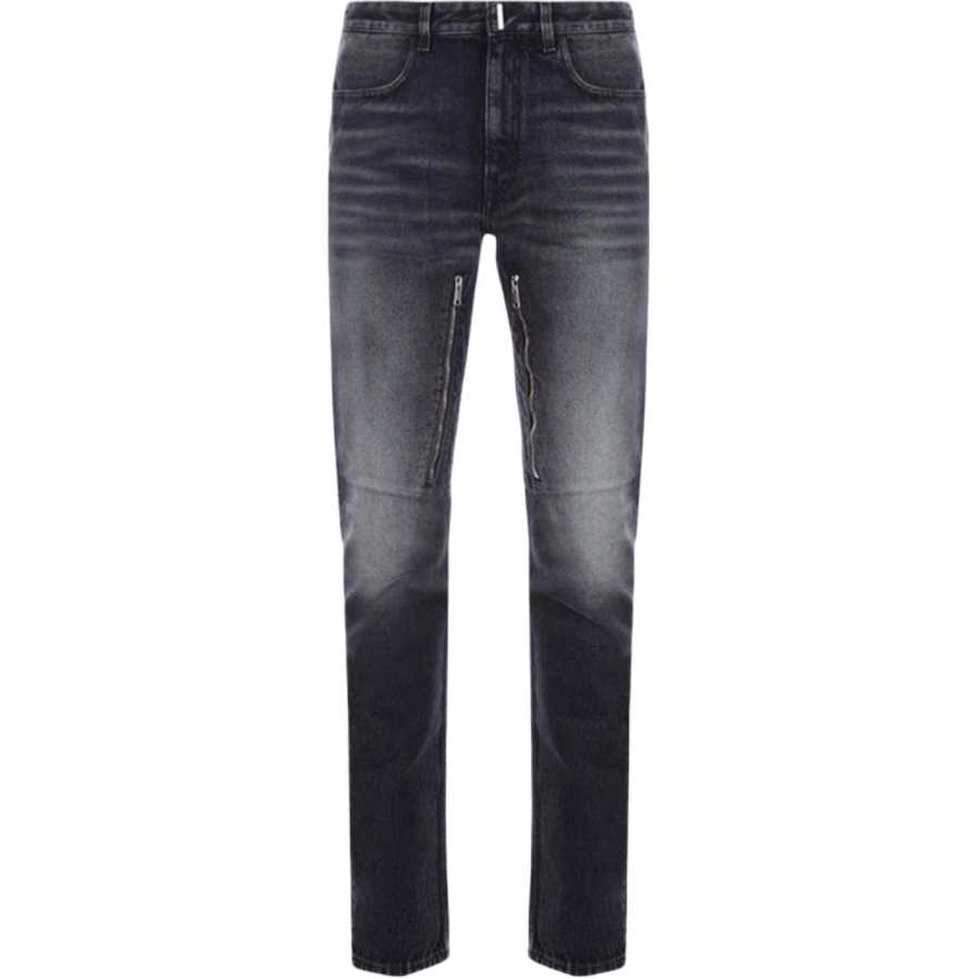 Givenchy Givenchy Jeans Men's Black/White Moderate Straight Fit Pants
