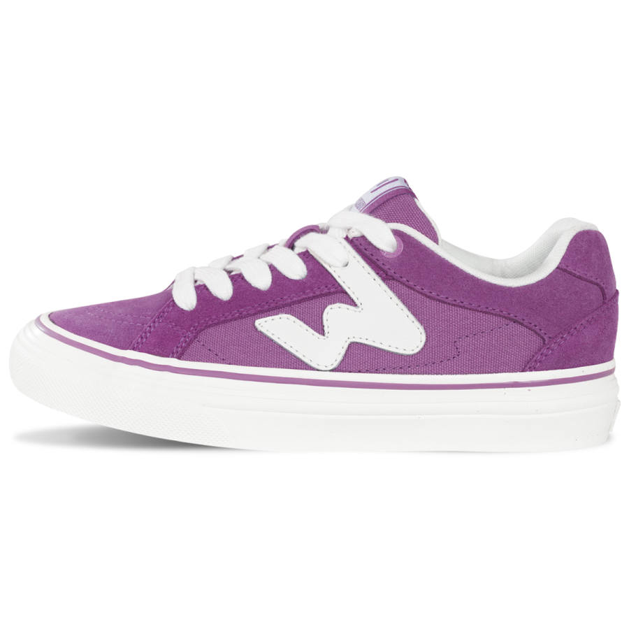 Ollieskate Low top Skateboard Shoes Unisex White Purple