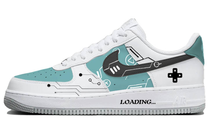 Nike Nike Air Force 1 Skateboard Shoes Men's Low Top White/Gray/Green