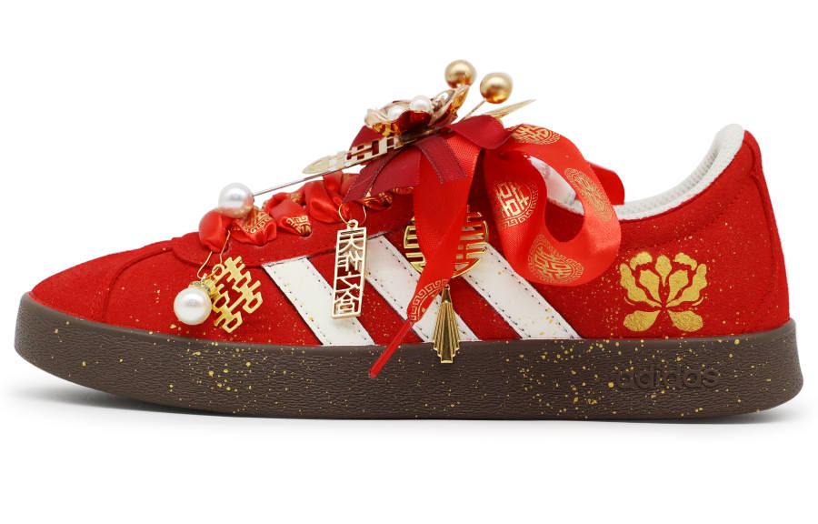 Adidas Adidas VL COURT 2.0 Skateboard Shoes Unisex Low Top Red/White