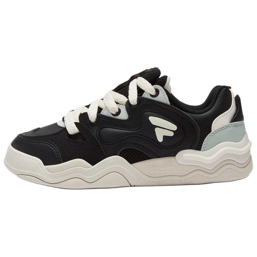 FILA FUSION KICK DX Comfortable Low top Skateboard Shoes Women's Black White