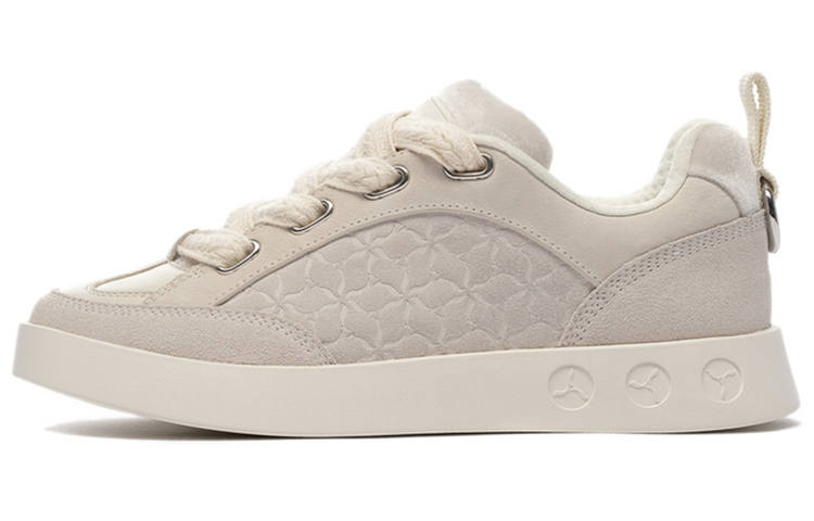 LI-NING 1990 LI NING 1990 Wind Chimes Slip Resistant Abrasion Resistant Low top Skateboard Shoes Women's Pearl White