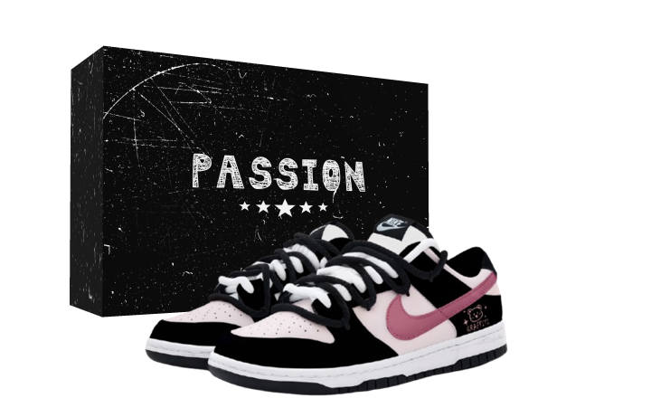 Nike Nike Dunk Low top Skateboard Shoes Unisex Black White Pink
