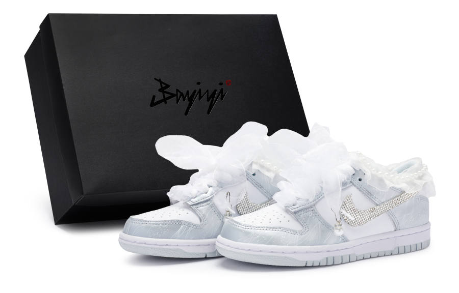 Nike Nike Dunk 811 Manufacturing, Love Of A Lifetime, Special Shoe Box Low top Skateboard Shoes GS White Silver