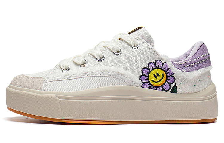 Li-Ning Li Ning Comfy Casual Low top Skateboard Shoes Women's White Purple