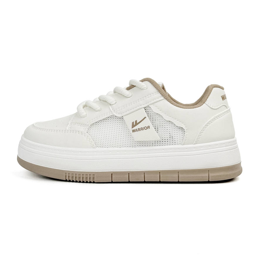 WARRIOR Trendy Sneakers & Casual Shoes Low top Skateboard Shoes Women's Beige Khaki