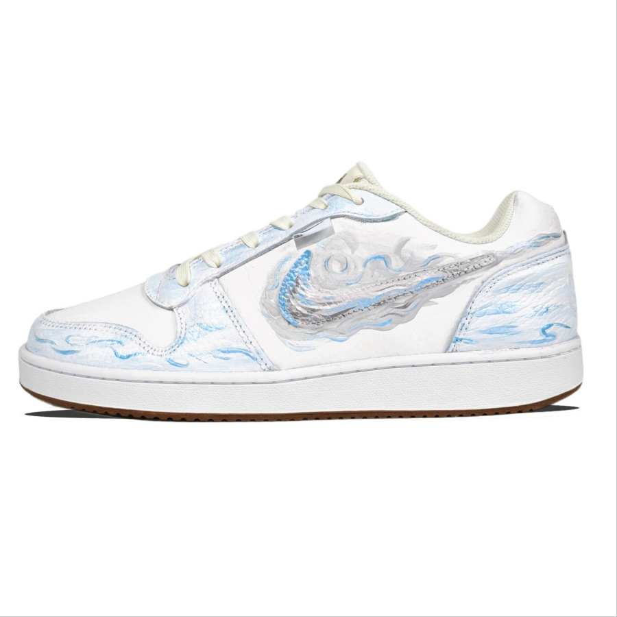 Nike Nike EBERNON Blue Moon Legend Abrasion Resistant Abrasion Resistant Low top Skateboard Shoes Men's White Blue
