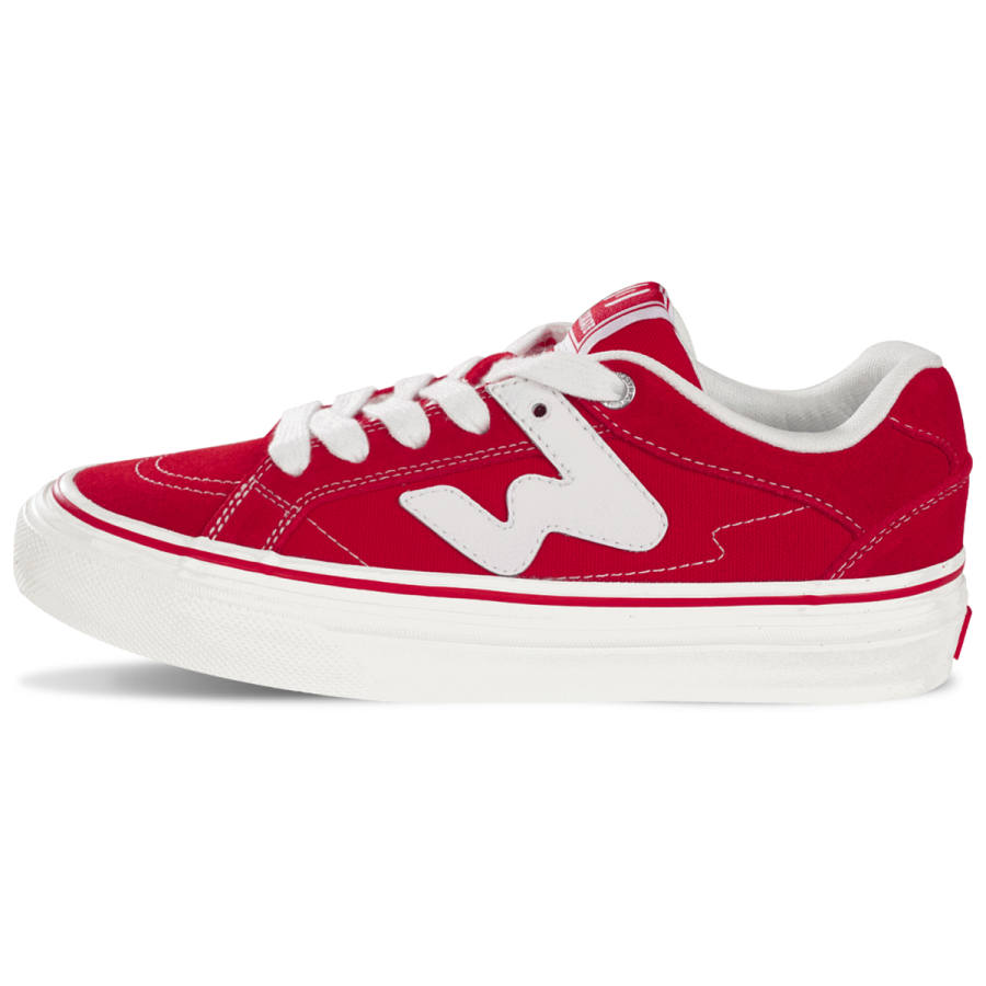 Ollieskate Slip Resistant Cushioning Abrasion Resistant Low top Skateboard Shoes Unisex Red