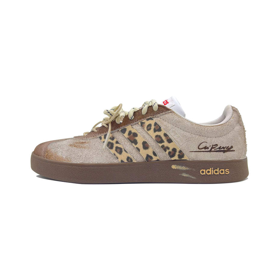 Adidas Adidas VL COURT 2.0 Desert Leopard Print Suede Fashion Trend Abrasion Resistant Abrasion Resistant Low top
