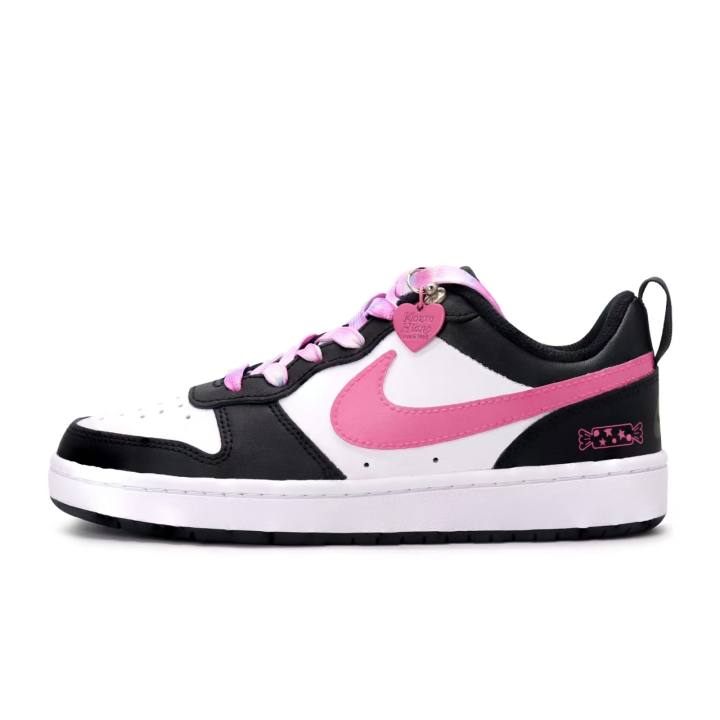 Nike Nike Court Borough 2 Skateboard Shoes Women's Low Top Black/White/Pink