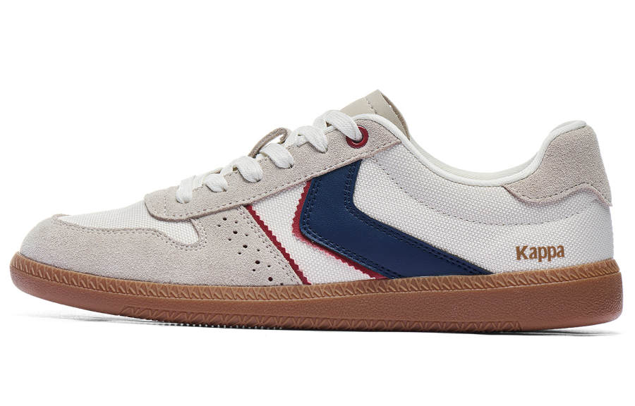 Kappa Back to Back Slip Resistant Abrasion Resistant Low top Skateboard Shoes Unisex White Blue