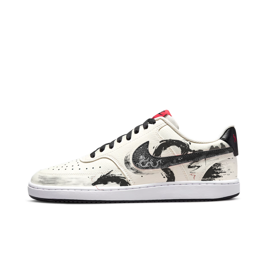 Nike Nike Court Vision 1 Abrasion Resistant Abrasion Resistant Low top Skateboard Shoes Unisex Black White
