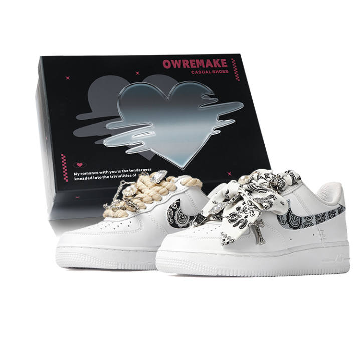 Nike Nike Air Force 1 Low top Skateboard Shoes Women's Black White