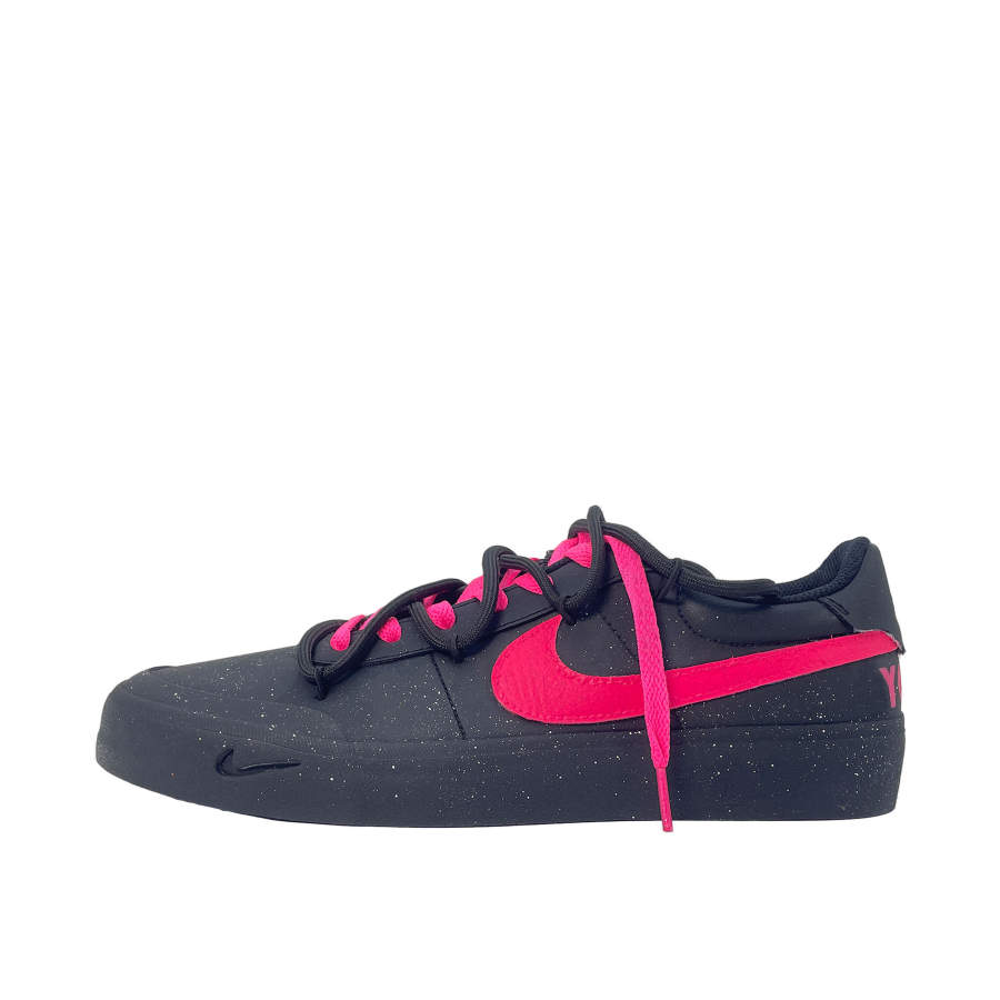 Nike Nike Court Shot Glowing Starlight Slip Resistant Abrasion Resistant Low top Skateboard Shoes Men's Black Red