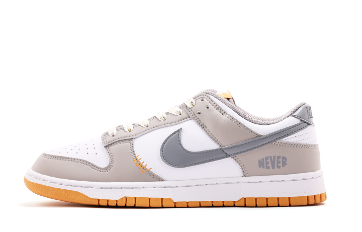 Nike Nike Dunk Abrasion Resistant, Lightweight, And Breathable Low top Skateboard Shoes Unisex Gray White