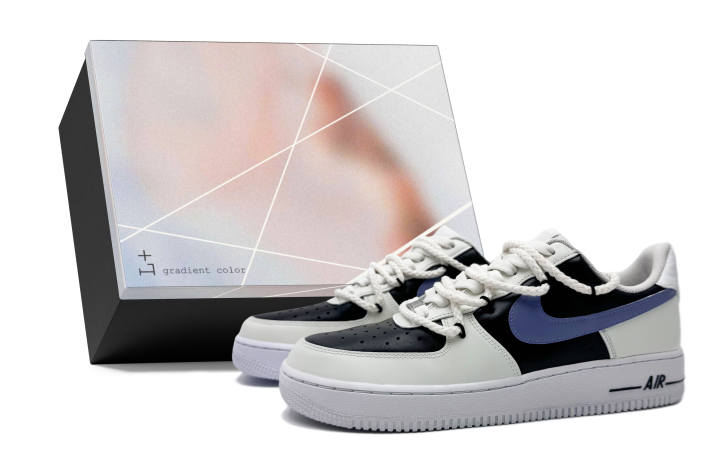 Nike Nike Air Force 1 Coverage Thermal Coverage Low top Skateboard Shoes Unisex Black White Blue
