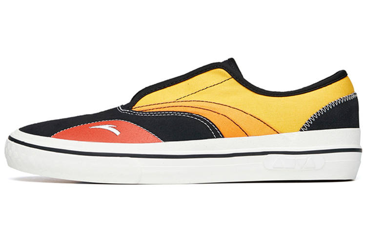 Anta Jie Ao Walk Slip Resistant, Abrasion Resistant, Lightweight Low top Skateboard Shoes Men's Black Yellow