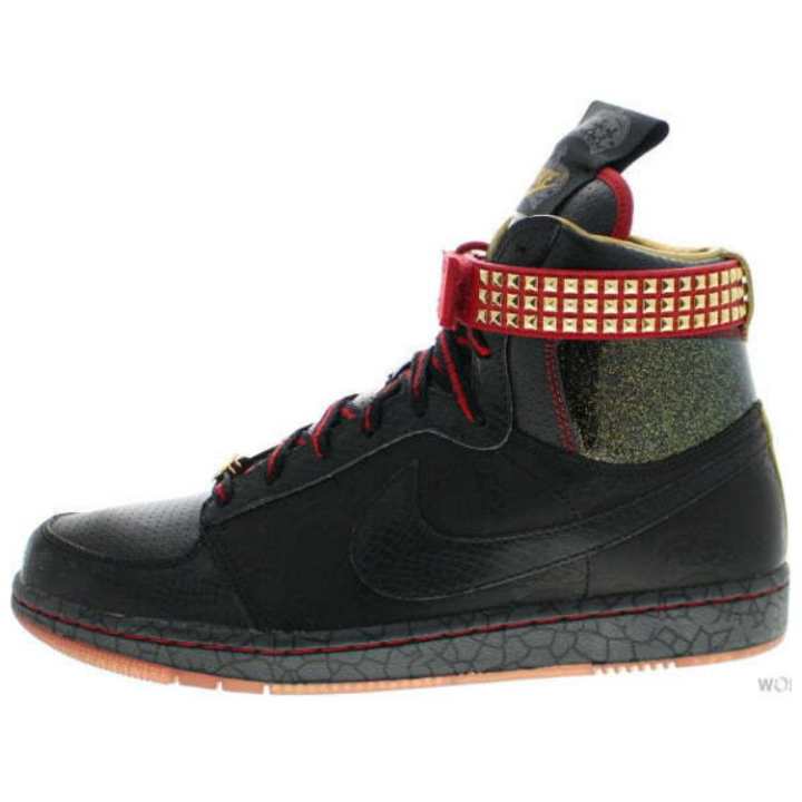 Nike Mighty Crown x Nike Slip Resistant Abrasion Resistant High top Skateboard Shoes Unisex Black Red