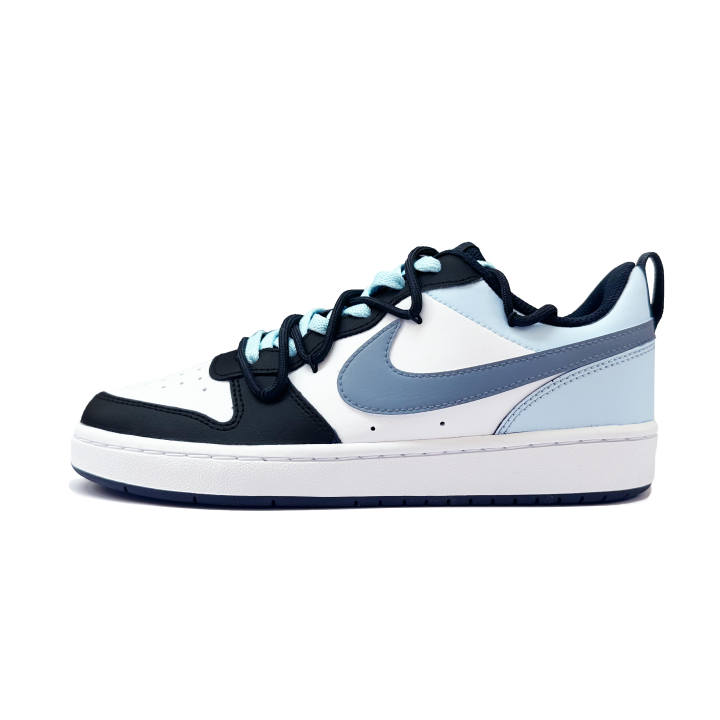 Nike Nike Court Borough Feather Fan Low top Skateboard Shoes GS Black White Blue