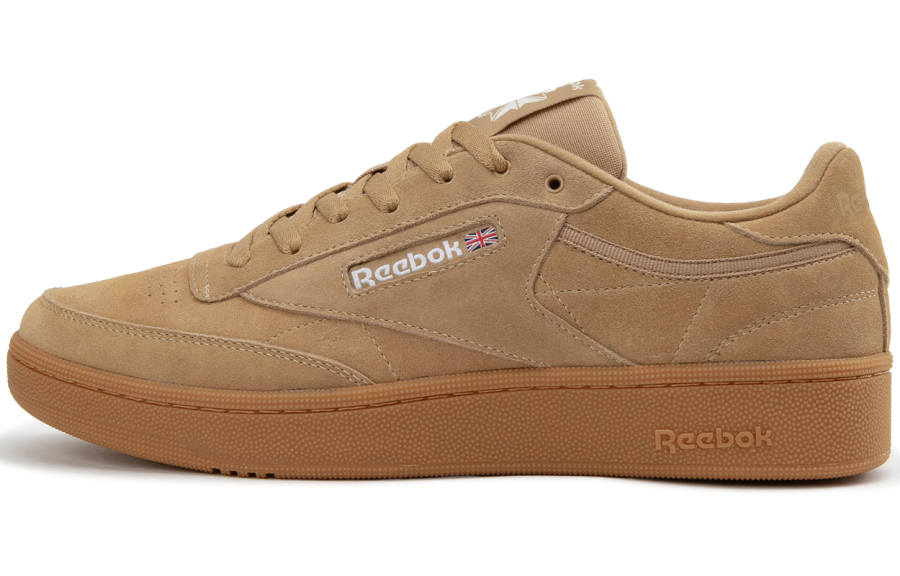 Reebok CLUB C 85 W+ Low top Skateboard Shoes Unisex Brown Yellow