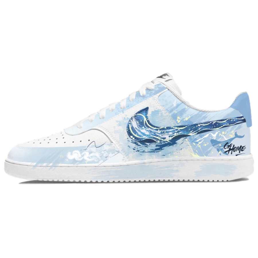 Nike Nike Court Vision 1 Abrasion Resistant Abrasion Resistant Low top Skateboard Shoes Unisex Blue White