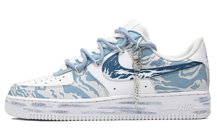 Nike Nike Air Force 1 Mirage Lightweight Low top Skateboard Shoes Unisex White Blue