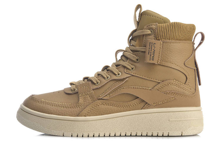 Li-Ning Li Ning Textile, Synthetic Leather Coverage Slip Resistant Cushioning Abrasion Resistant High top Skateboard Shoes